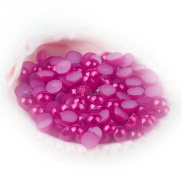 Perlute sidefate de unghii Roz Fuchsia de 2mm - 600 bucati, Cod PPU012